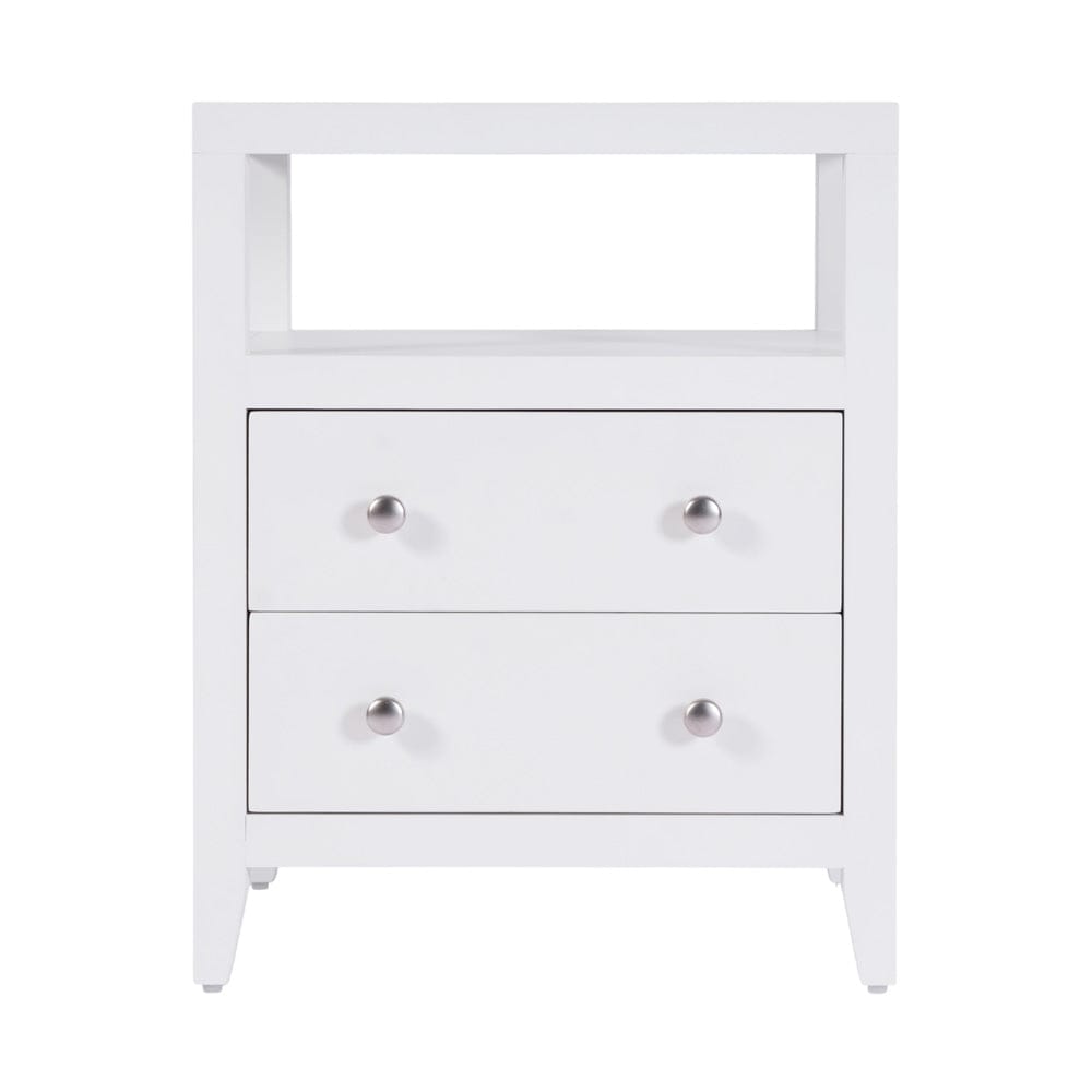 Butler Specialty Company - Dana 21 in. W Rectangular Wood 2 Drawer Narrow Nightstand w Top Open Shelf, White - 6259304 view 2