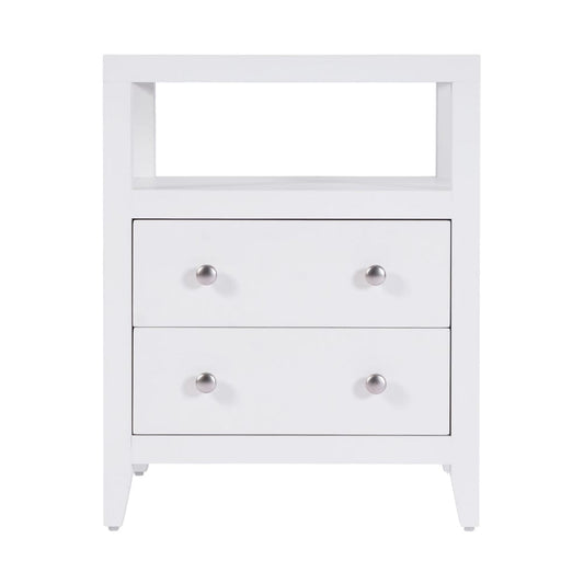 Butler Specialty Company - Dana 21 in. W Rectangular Wood 2 Drawer Narrow Nightstand w Top Open Shelf, White - 6259304 view 2