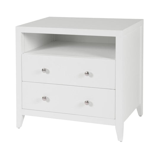 Butler Specialty Company - Dana 28 in. W Rectangular Wood 2 Drawer Nightstand w Top Shelf, White - 6258304 view 1