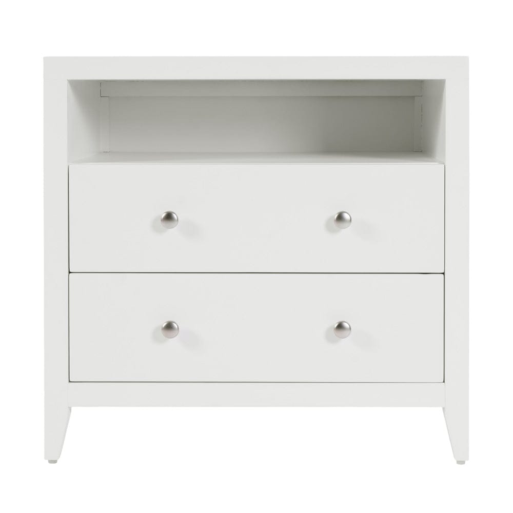 Butler Specialty Company - Dana 28 in. W Rectangular Wood 2 Drawer Nightstand w Top Shelf, White - 6258304 view 2