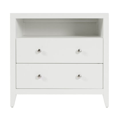 Butler Specialty Company - Dana 28 in. W Rectangular Wood 2 Drawer Nightstand w Top Shelf, White - 6258304 view 2