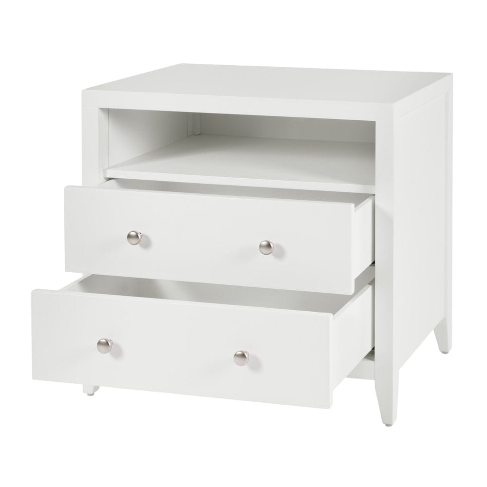 Butler Specialty Company - Dana 28 in. W Rectangular Wood 2 Drawer Nightstand w Top Shelf, White - 6258304 view 3