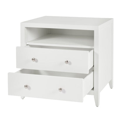 Butler Specialty Company - Dana 28 in. W Rectangular Wood 2 Drawer Nightstand w Top Shelf, White - 6258304 view 3