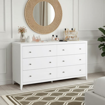 Butler Specialty Company - Dana 60 in. W Rectangular Wood 6 Drawer Dresser, White - 6257304 view 2