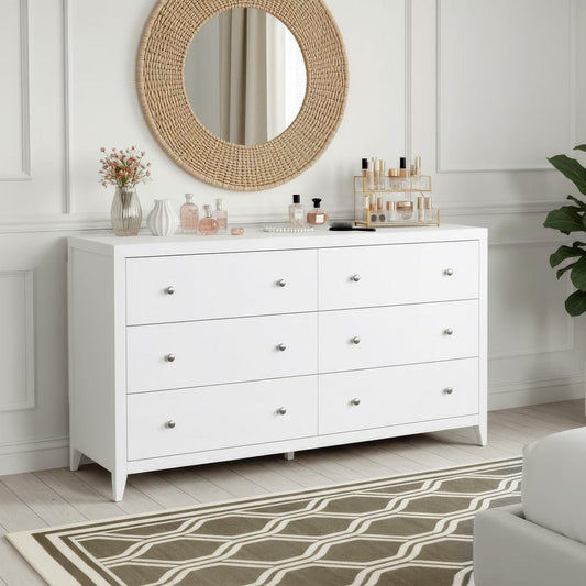 Butler Specialty Company - Dana 60 in. W Rectangular Wood 6 Drawer Dresser, White - 6257304 view 2