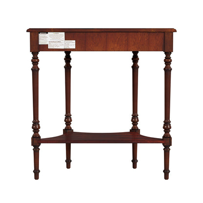 Butler Specialty Company - Danelle 30 in. W Demilune Wood Console Table with Lower Shelf, Dark Brown - 7027024
