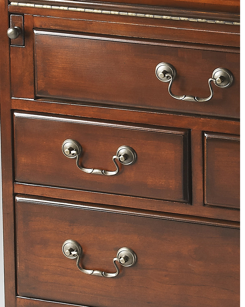Butler Specialty Company - Danforth 25.5 in. W Rectangular Wood 7 Drawer Secretary, Dark Brown - 2118024