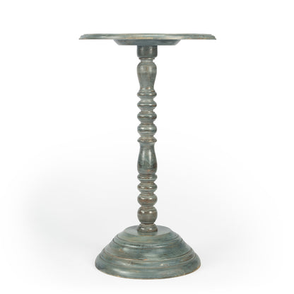 Butler Specialty Company - Artifacts - Dani 16 in. W Round Wood Pedestal Side Table, Gray - 2265290