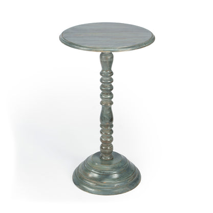 Butler Specialty Company - Artifacts - Dani 16 in. W Round Wood Pedestal Side Table, Gray - 2265290