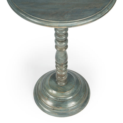 Butler Specialty Company - Artifacts - Dani 16 in. W Round Wood Pedestal Side Table, Gray - 2265290