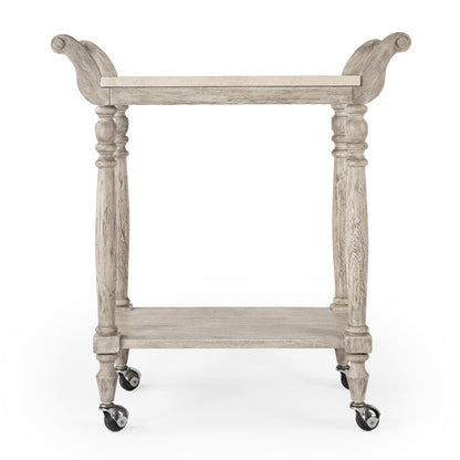 Butler Specialty Company - Danielle 30 in. W Rectangular Marble & Wood 2 Tier Bar Cart, Gray - 5518329