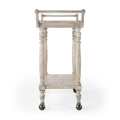 Butler Specialty Company - Danielle 30 in. W Rectangular Marble & Wood 2 Tier Bar Cart, Gray - 5518329