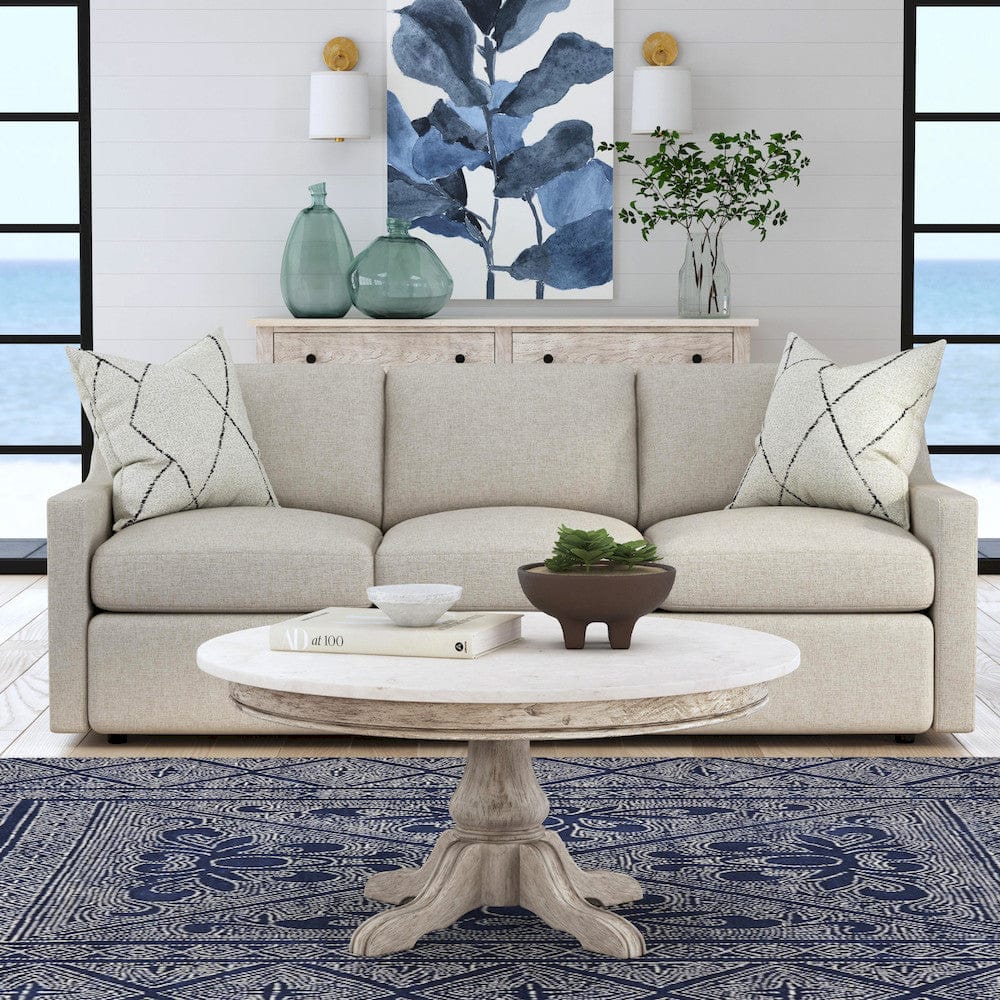Butler Specialty Company - Danielle 38 in. W Round Marble & Wood Coffee Table, Gray - 5516329 view 6