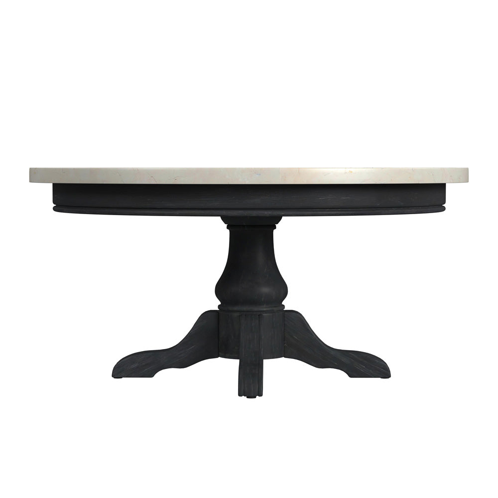 Butler Specialty Company - Danielle 38 in. W Round Marble & Wood Coffee Table, Black - 5516432