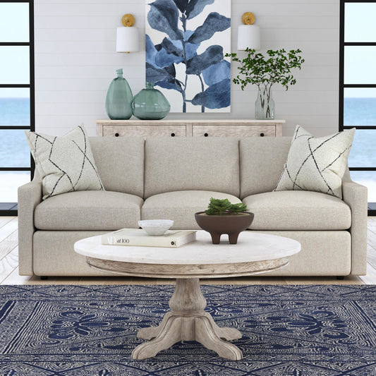 Butler Specialty Company - Danielle 38 in. W Round Marble & Wood Coffee Table, Gray - 5516329