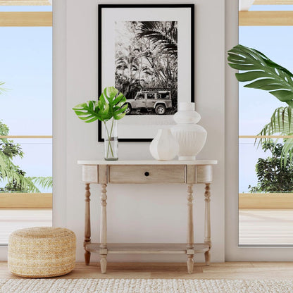 Butler Specialty Company - Danielle 40 in. W Rectangular Marble & Wood 1 Drawer Console Table, Tan/Beige - 5517415 view 6