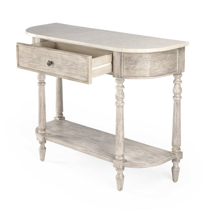 Butler Specialty Company - Danielle 40 in. W Rectangular Marble & Wood 1 Drawer Console Table, Gray - 5517329