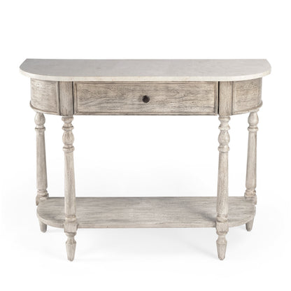 Butler Specialty Company - Danielle 40 in. W Rectangular Marble & Wood 1 Drawer Console Table, Gray - 5517329