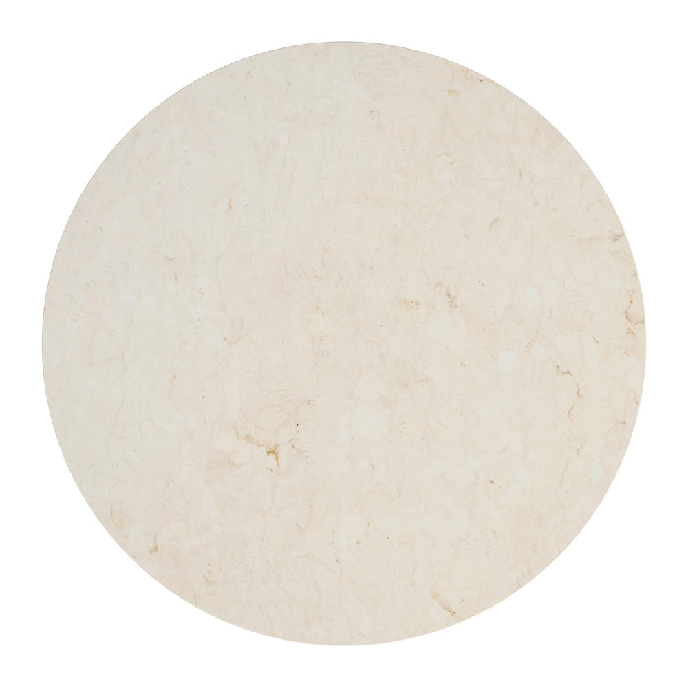 Butler Specialty Company - Danielle 44 in. W Round Marble & Wood Pedestal Dining Table, Tan/Beige - 5644415