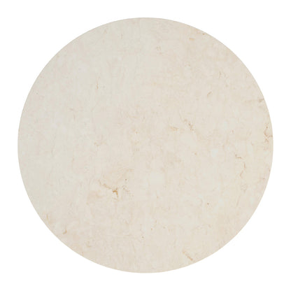 Butler Specialty Company - Danielle 44 in. W Round Marble & Wood Pedestal Dining Table, Tan/Beige - 5644415