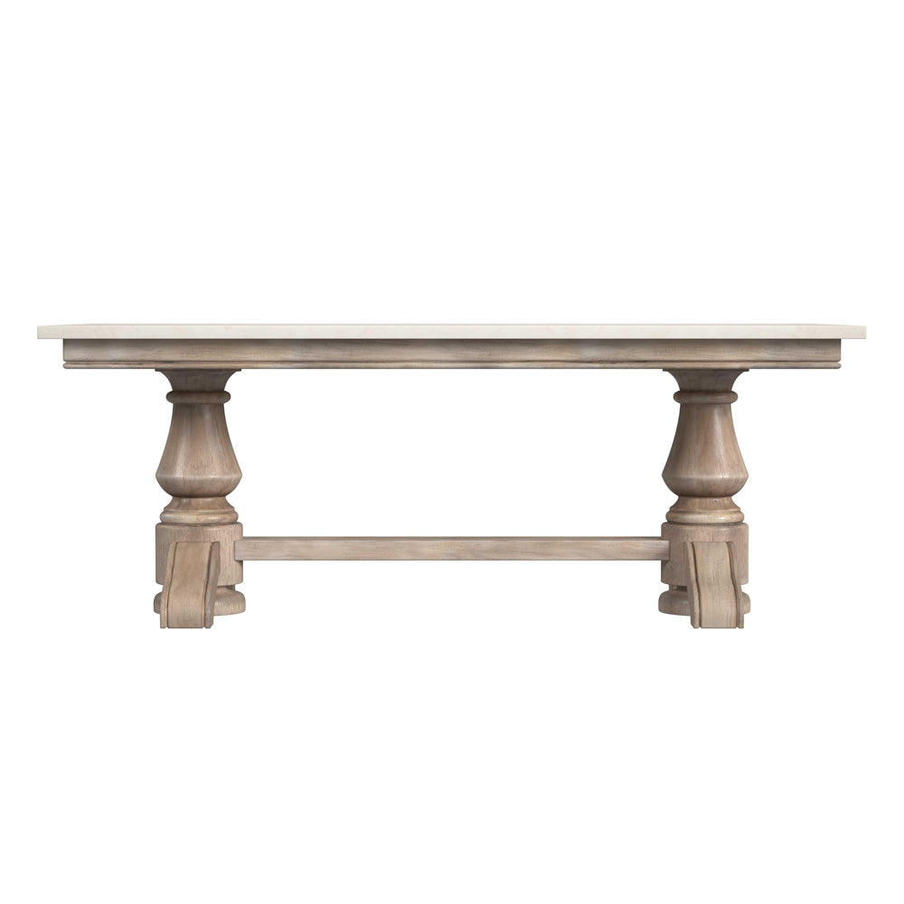 Butler Specialty Company - Danielle 48 in. W Rectangular Marble & Wood Coffee Table, Tan & Beige - 5692415