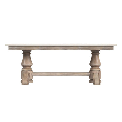 Butler Specialty Company - Danielle 48 in. W Rectangular Marble & Wood Coffee Table, Tan & Beige - 5692415