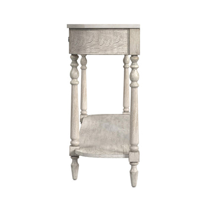 Butler Specialty Company - Danielle 65 in. W Demilune Marble & Wood 2 Drawer Console Table, Gray - 5691329
