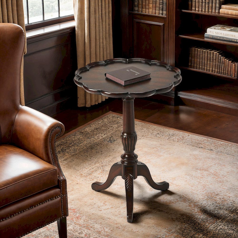 Butler Specialty Company - Dansby 20 in. W Round Wood Pedestal Side Table, Dark Brown - 1482024 view 5