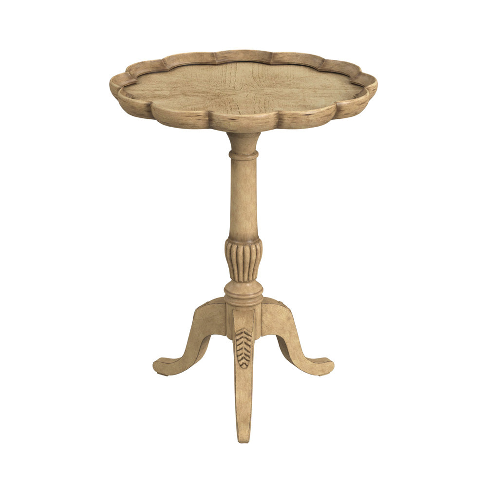Butler Specialty Company - Dansby 20 in. W Round Wood Pedestal Side Table, Beige - 1482424
