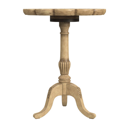 Butler Specialty Company - Dansby 20 in. W Round Wood Pedestal Side Table, Beige - 1482424