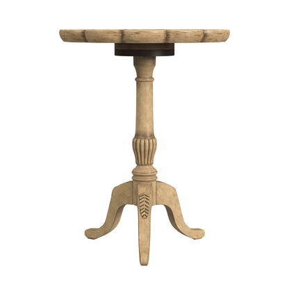 Butler Specialty Company - Dansby 20 in. W Round Wood Pedestal Side Table, Beige - 1482424