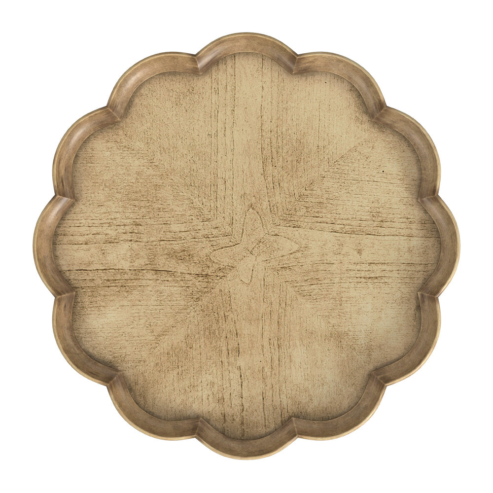 Butler Specialty Company - Dansby 20 in. W Round Wood Pedestal Side Table, Beige - 1482424