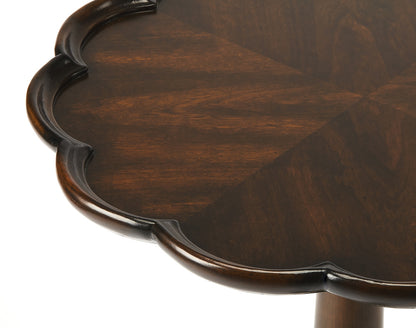 Butler Specialty Company - Dansby 20 in. W Round Wood Pedestal Side Table, Dark Brown - 1482024