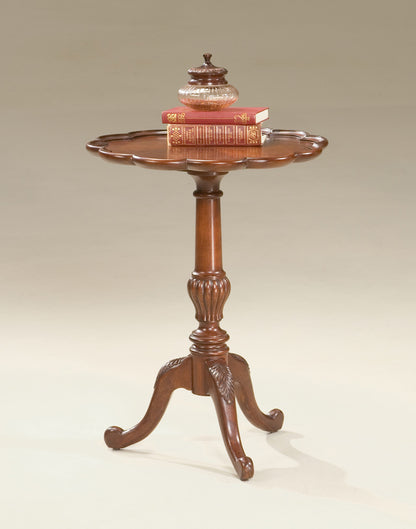 Butler Specialty Company - Dansby 20 in. W Round Wood Pedestal Side Table, Dark Brown - 1482024