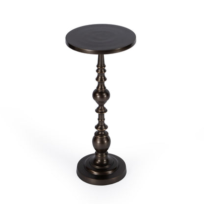 Butler Specialty Company - Darien 10 in. Round Indoor Metal Pedestal Side Table, Bronze - 4324392