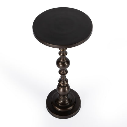 Butler Specialty Company - Darien 10 in. Round Indoor Metal Pedestal Side Table, Bronze - 4324392