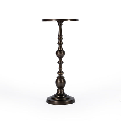 Butler Specialty Company - Darien 10 in. Round Indoor Metal Pedestal Side Table, Bronze - 4324392