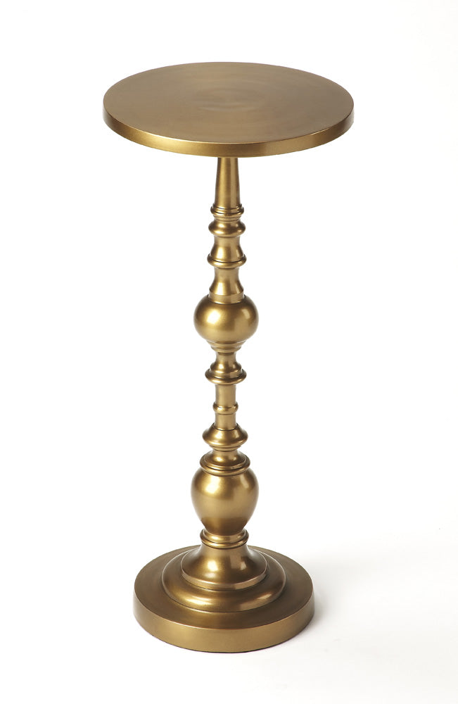 Butler Specialty Company - Darien 10 in. Round Indoor Metal Pedestal Side Table, Bronze - 4324226