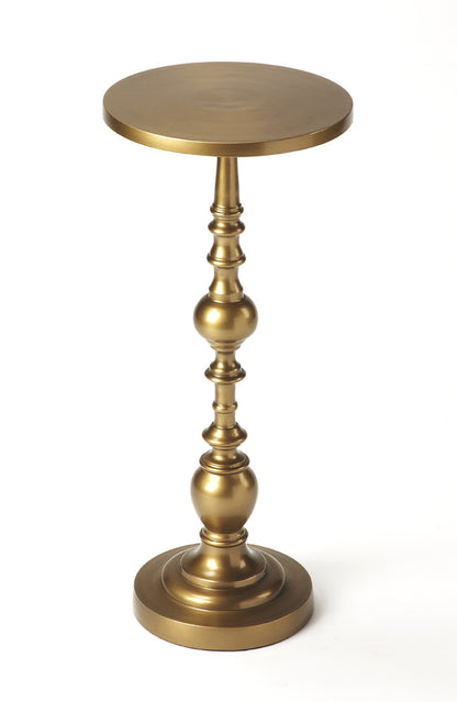 Butler Specialty Company - Darien 10 in. Round Indoor Metal Pedestal Side Table, Bronze - 4324226