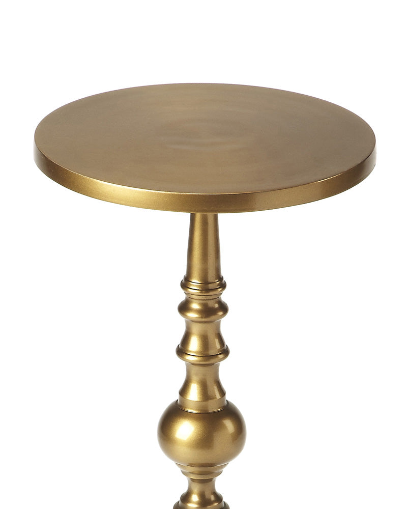 Butler Specialty Company - Darien 10 in. Round Indoor Metal Pedestal Side Table, Bronze - 4324226