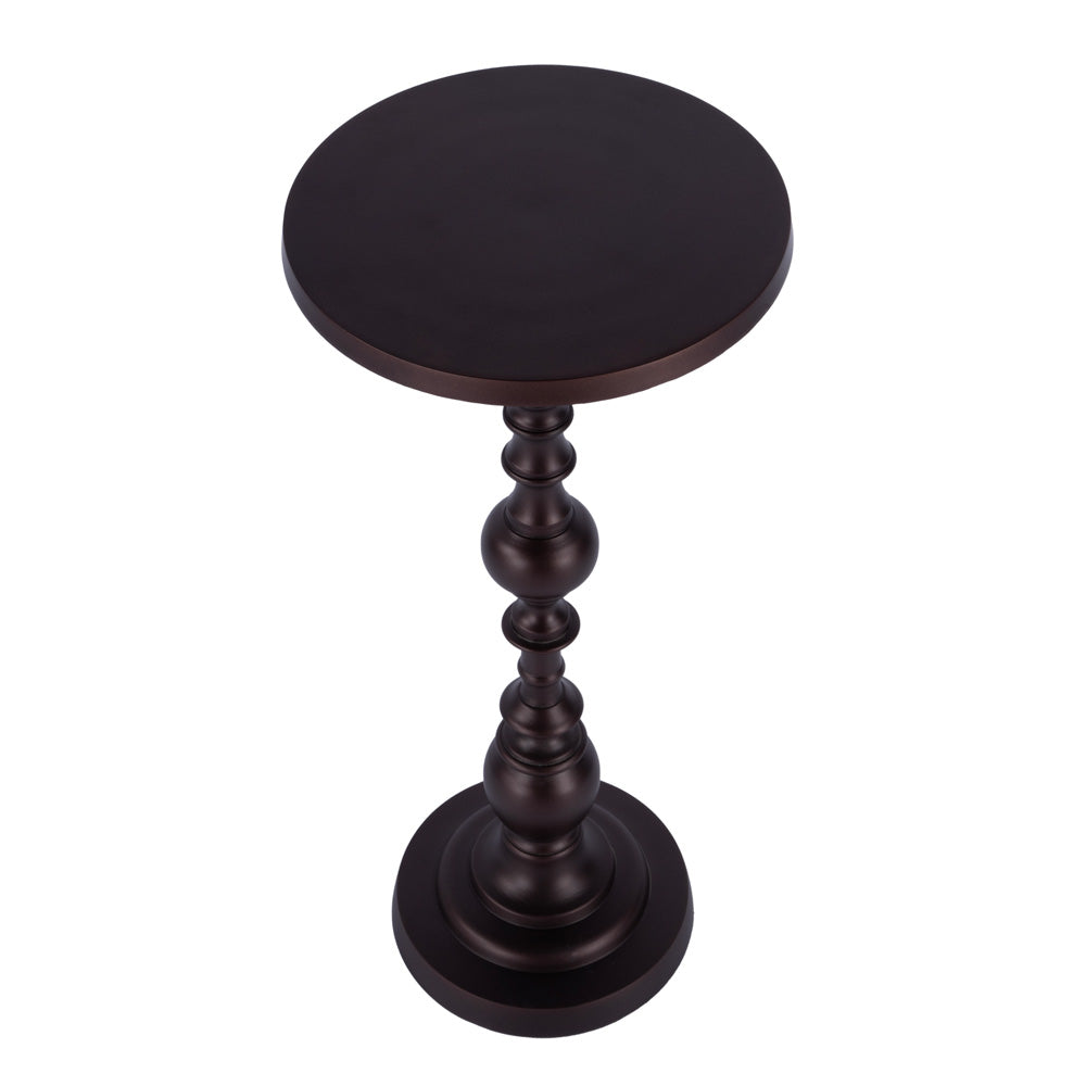 Butler Specialty Company - Darien Outdoor 10 in. Round Metal Pedestal Side Table, Bronze - 4324471