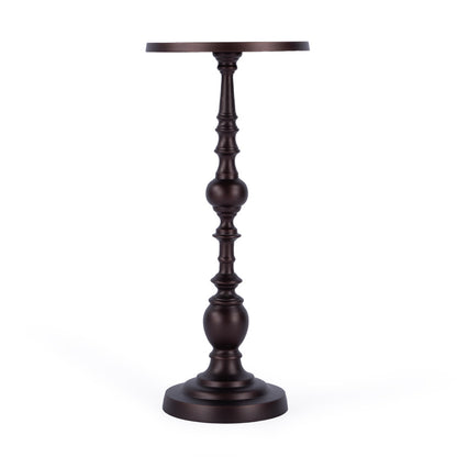 Butler Specialty Company - Darien Outdoor 10 in. Round Metal Pedestal Side Table, Bronze - 4324471