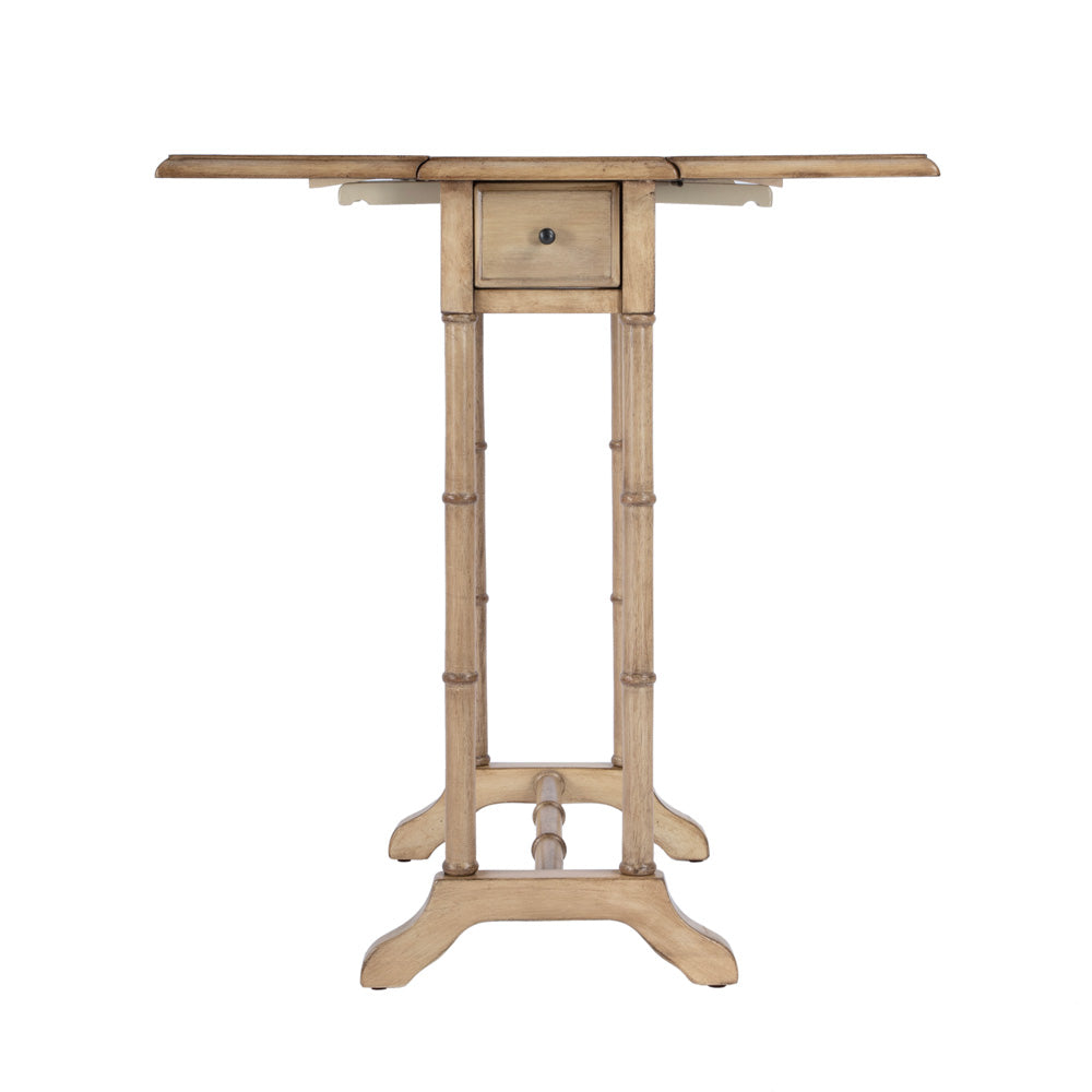 Butler Specialty Company - Darrow 24 in. W Rectangular Wood 1 Drawer Drop-Leaf Side Table, Beige - 2334424