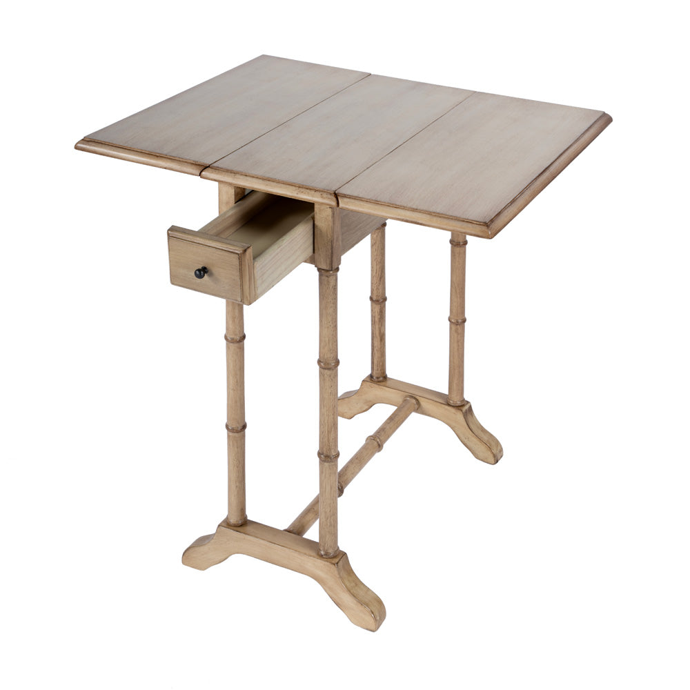 Butler Specialty Company - Darrow 24 in. W Rectangular Wood 1 Drawer Drop-Leaf Side Table, Beige - 2334424