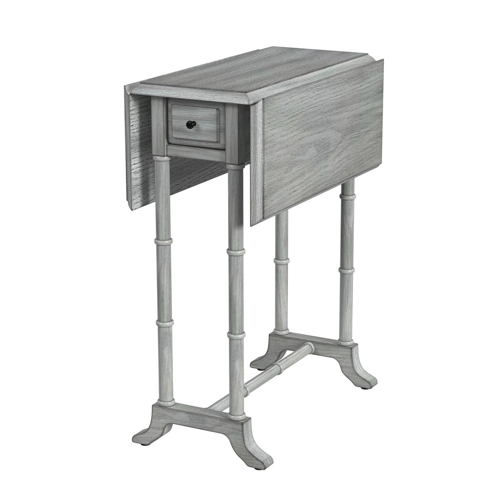 Butler Specialty Company - Darrow 24 in. W Rectangular Wood 1 Drawer Drop-Leaf Side Table, Gray - 2334418