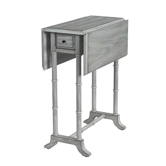 Butler Specialty Company - Darrow 24 in. W Rectangular Wood 1 Drawer Drop-Leaf Side Table, Gray - 2334418