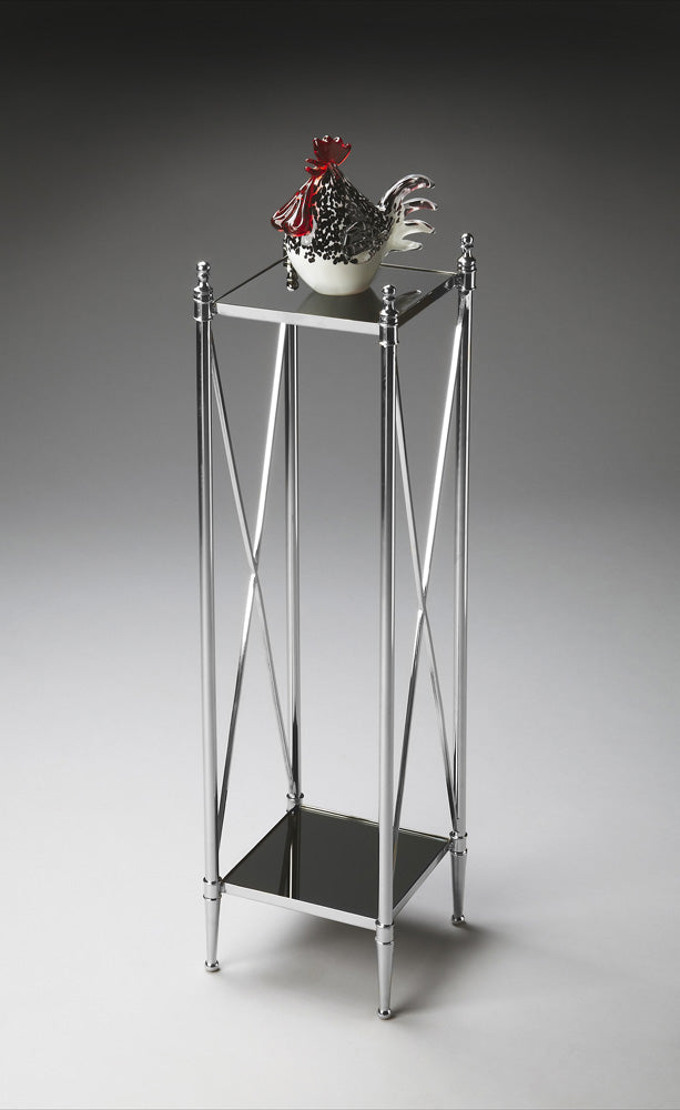 Butler Specialty Company - Deidre 9.25 in. W Square Glass & Metal Pedestal Plant Stand, Multi-Color - 2864220