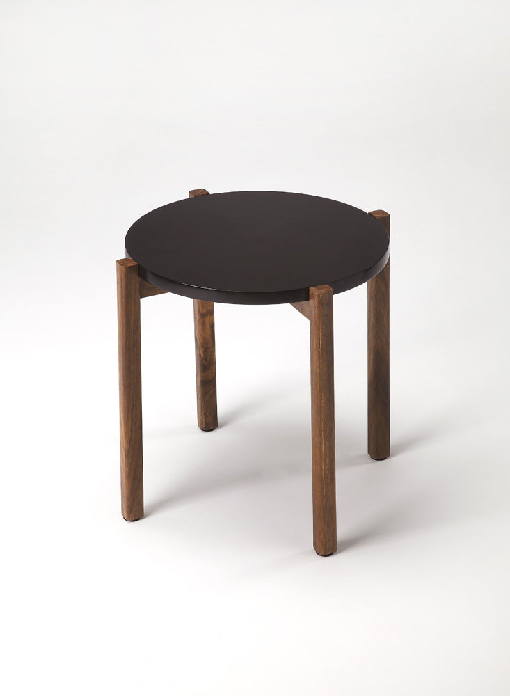 Butler Specialty Company - Del Mar 16 in. W Round Wood Modern Side Table, Black - 3729140