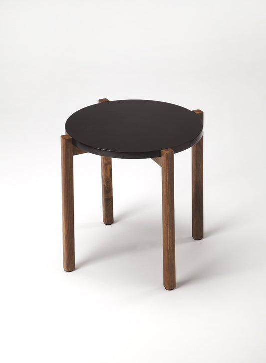 Butler Specialty Company - Del Mar 16 in. W Round Wood Modern Side Table, Black - 3729140