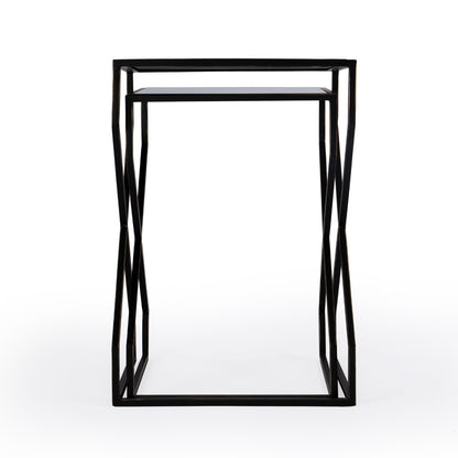 Butler Specialty Company - Demi Modern Mirror & Iron Set of 2 Nesting Tables, Black - 5605025_CLOSEOUT